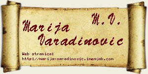 Marija Varadinović vizit kartica